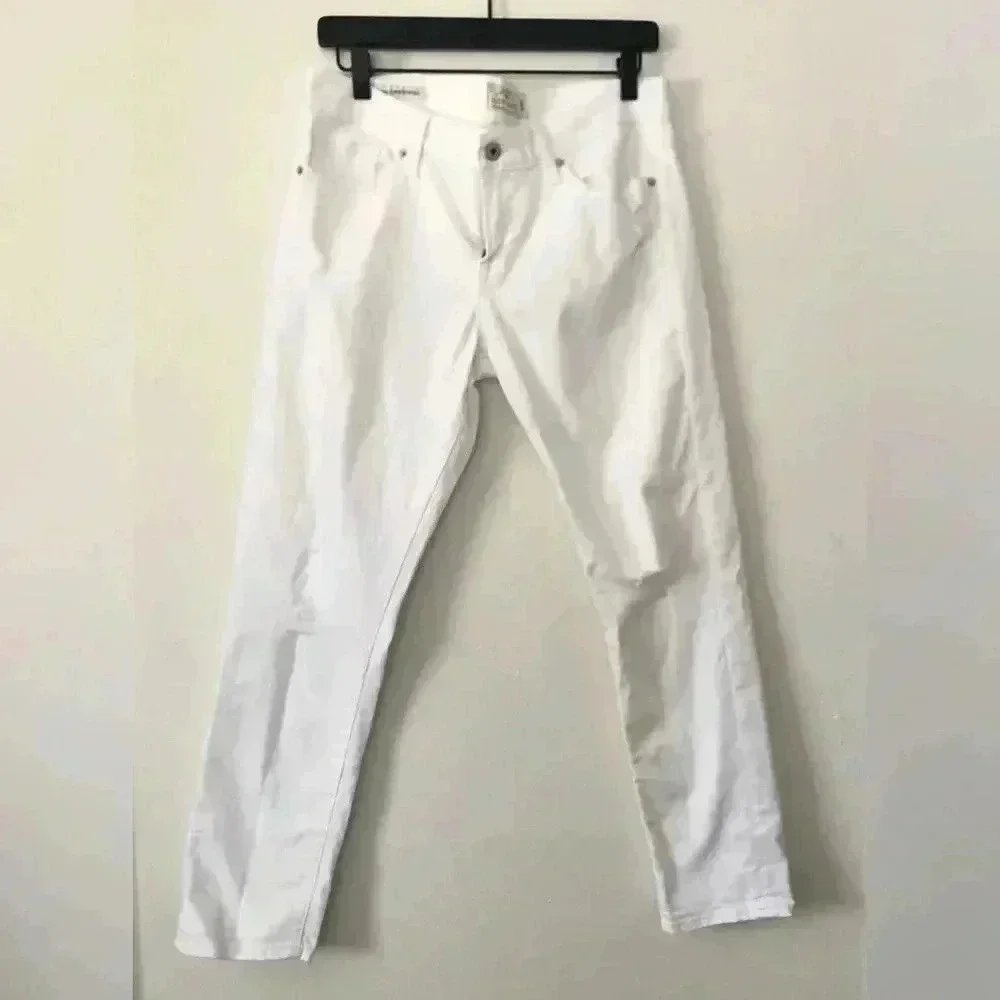 Lucky brand sienna slim boyfriend white denim jeans